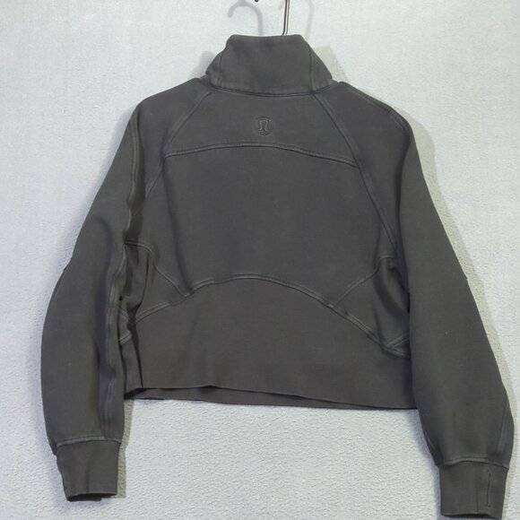 Lululemon Sweatshirt Women's M/L Black Scuba Oversized Funnel Neck Shirt - Picture 8 of 9